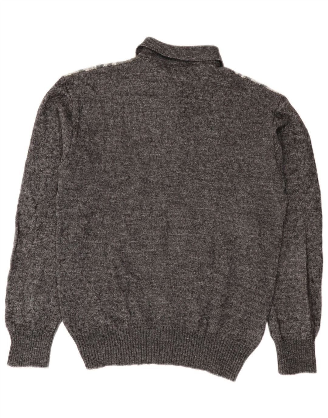 Rinaldi Jersey tipo polo con cuello tipo polo para hombre gris medio Argyle/lana de diamante