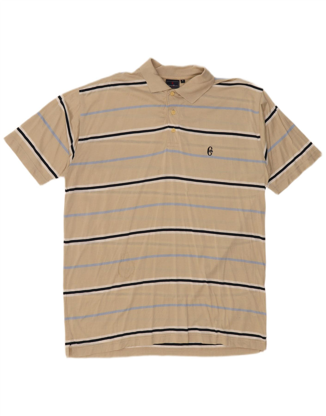 CONTE OF FLORENCE Polo Hombre XL Algodón Rayas Beige