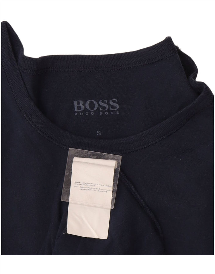 Hugo Boss Hombre Camiseta Top Small Azul Marino Algodón