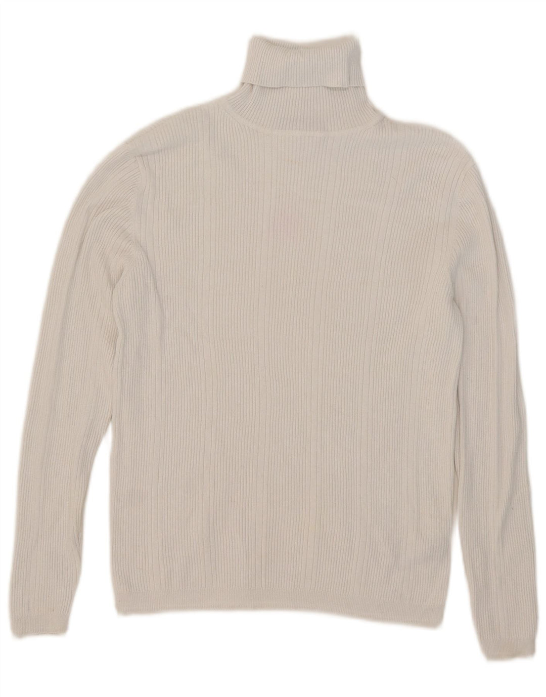 Marks & Spencer Suéter tipo jersey con cuello vuelto para mujer UK 40 Viscosa blanca mediana