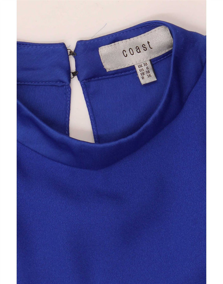 Blusa de manga larga para mujer Coast UK 10 Small Poliéster azul