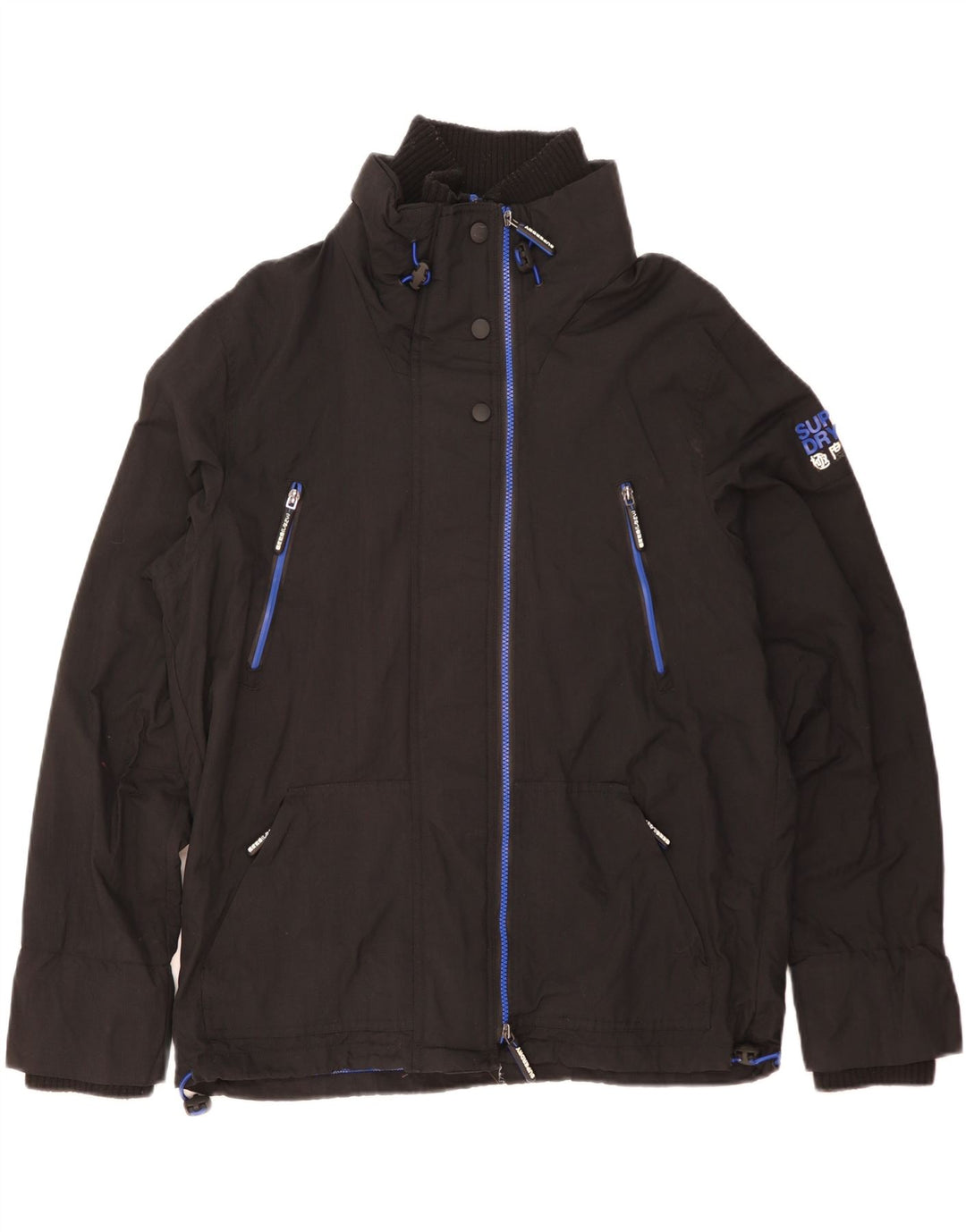 SUPERDRY Chaqueta impermeable con estampado The Wind Attacker para hombre UK 44 2XL Nylon negro