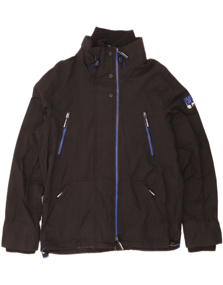 SUPERDRY Chaqueta impermeable con estampado The Wind Attacker para hombre UK 44 2XL Nylon negro