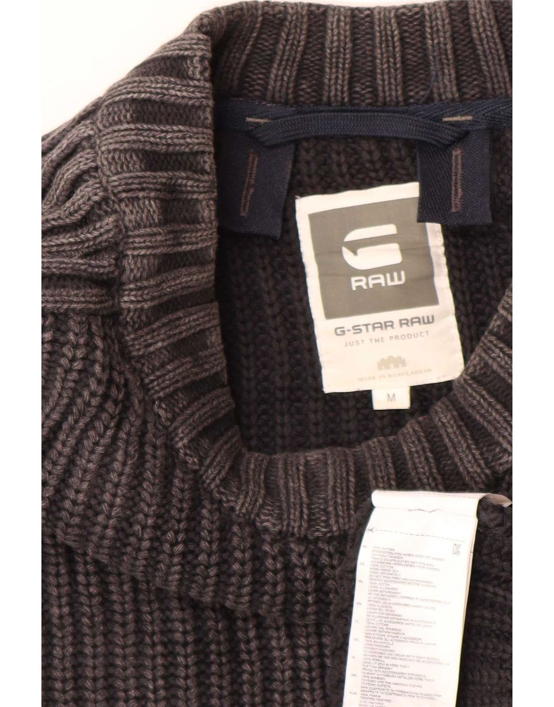G-Star Hombre Jersey Con Cuello Barco Jersey De Algodón Gris Medio