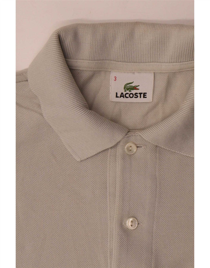 Polo Lacoste para hombre talla 3 pequeño algodón gris