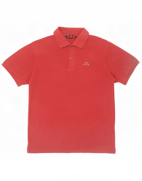 Kappa Polo Hombre Grande Rojo Algodón