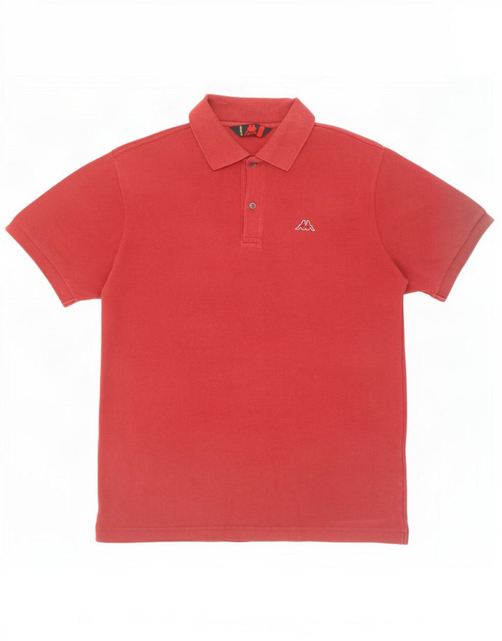 Kappa Polo Hombre Grande Rojo Algodón