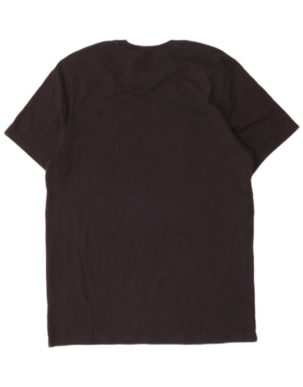 Jordan - Camiseta gráfica de manga corta para hombre, talla grande, algodón negro
