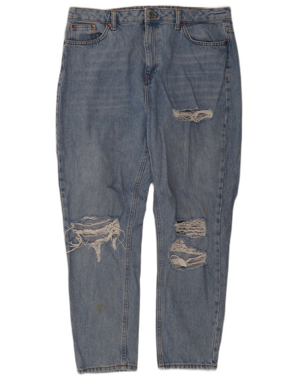 Topshop Vaqueros Mom desgastados cónicos para hombre W34 L30 Algodón azul