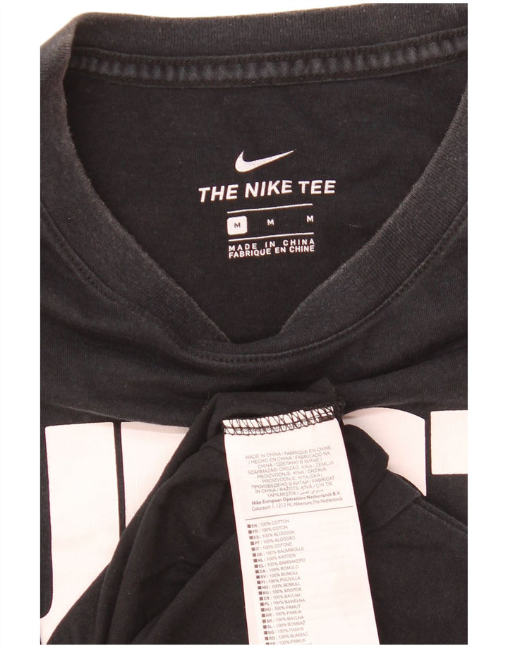 Nike Camiseta gráfica para hombre Top mediano de algodón negro