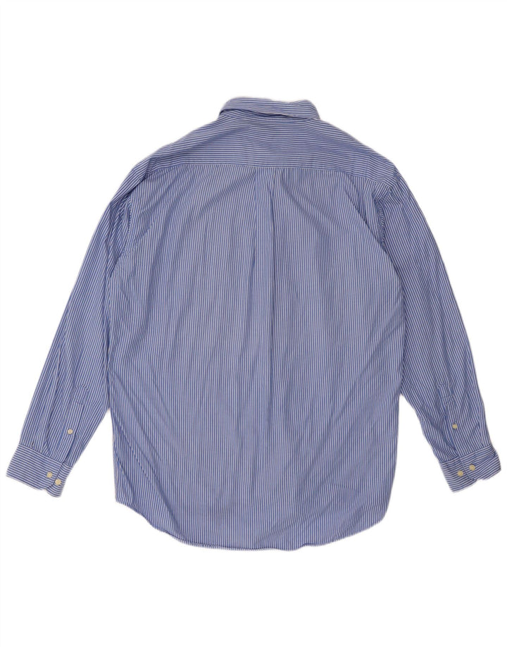 Camisa para hombre Dack's Algodón a rayas azules grandes
