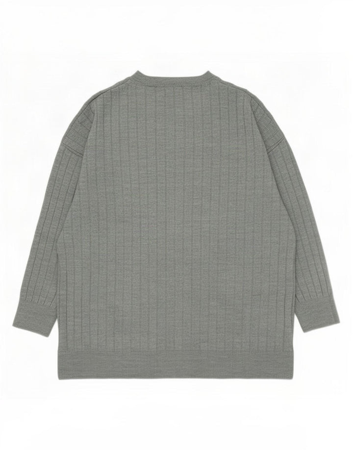 Zara Hombre Jersey Cuello Redondo Jersey Acrílico Verde Medio