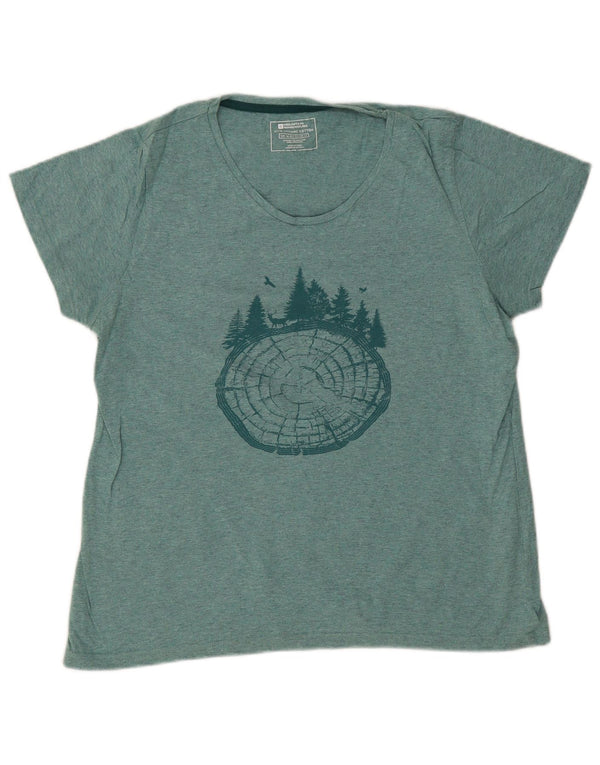 Mountain Warehouse Camiseta gráfica para mujer, talla 40, talla grande, verde