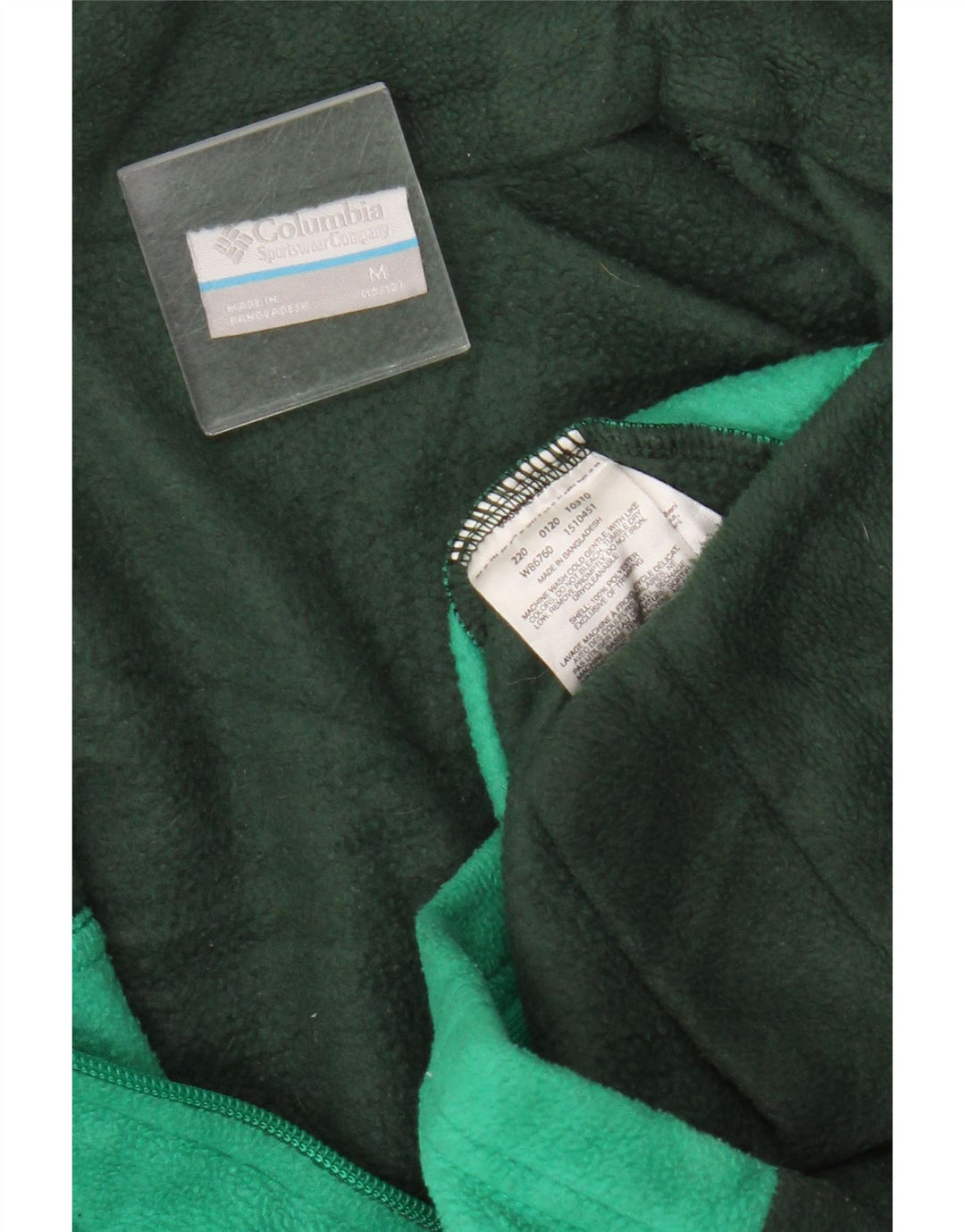 Columbia Chaqueta polar para niña 10-11 años Poliéster color block verde medio
