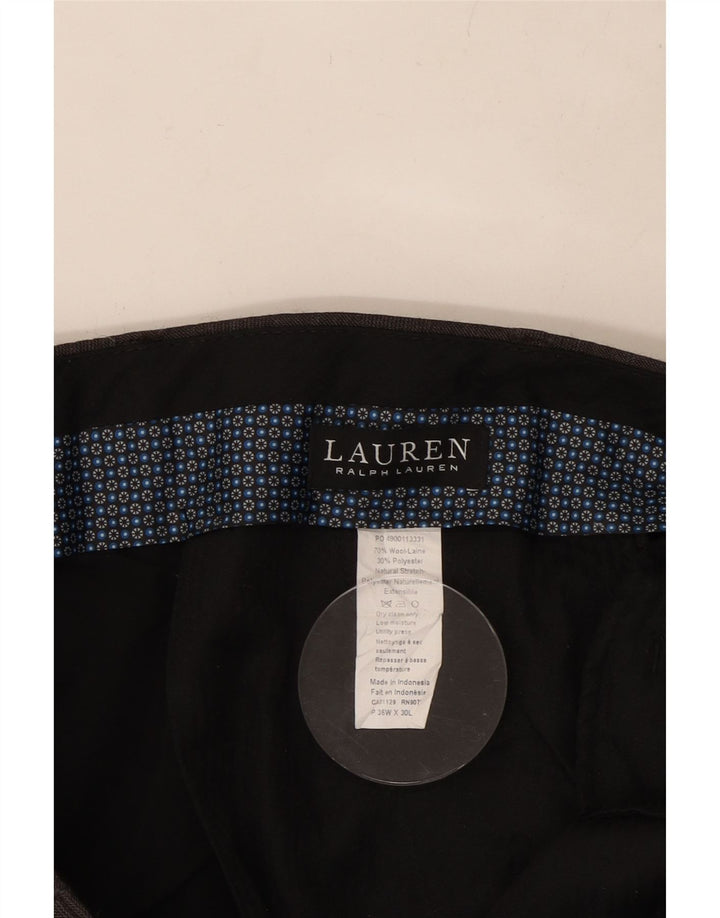 RALPH LAUREN Mens Straight Suit Trousers W36 L26 Grey Check Wool Vintage Ralph Lauren and Second-Hand Ralph Lauren from Messina Hembry 