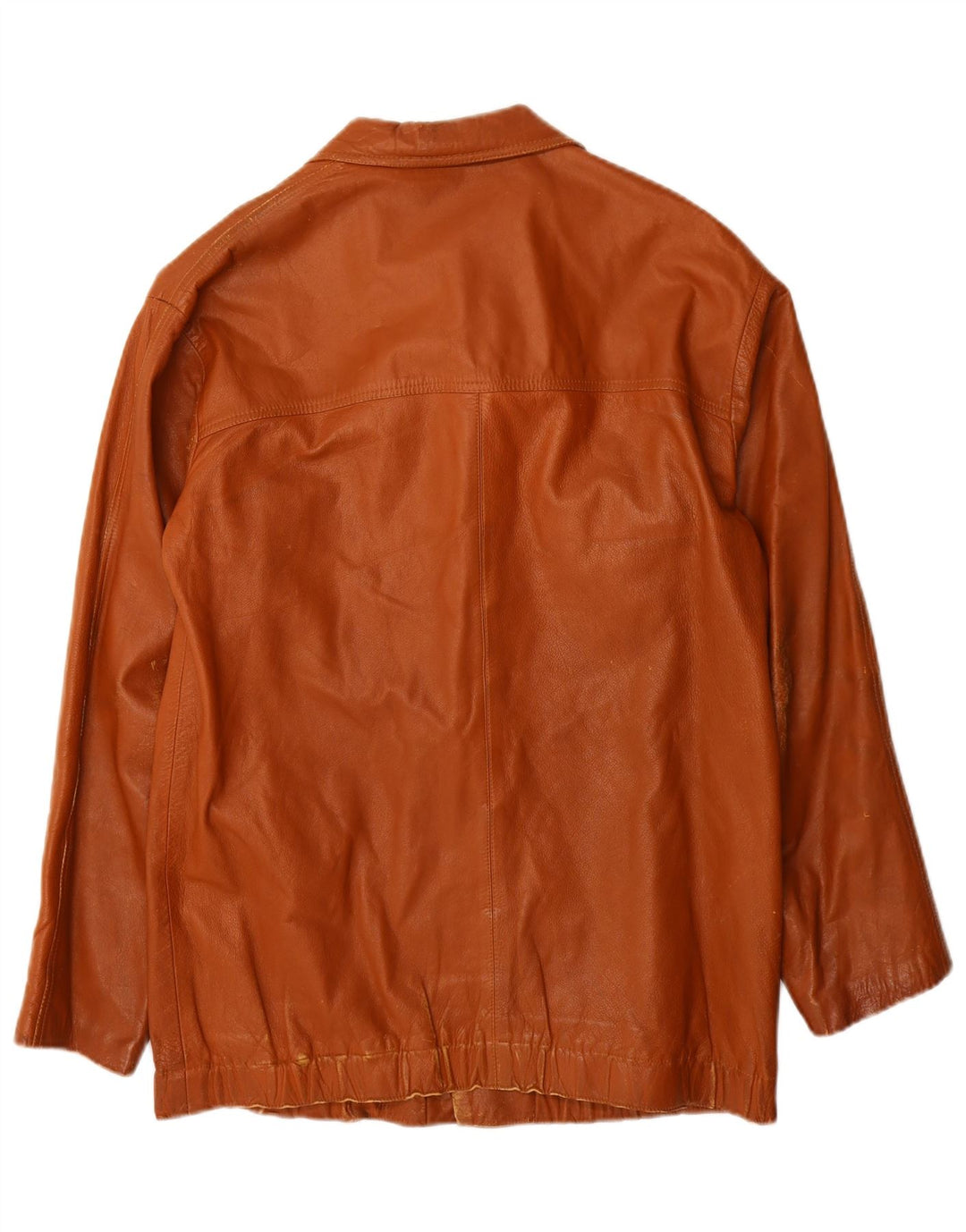 Vintage hombres chaqueta de cuero Reino Unido 36 pequeño cuero marrón