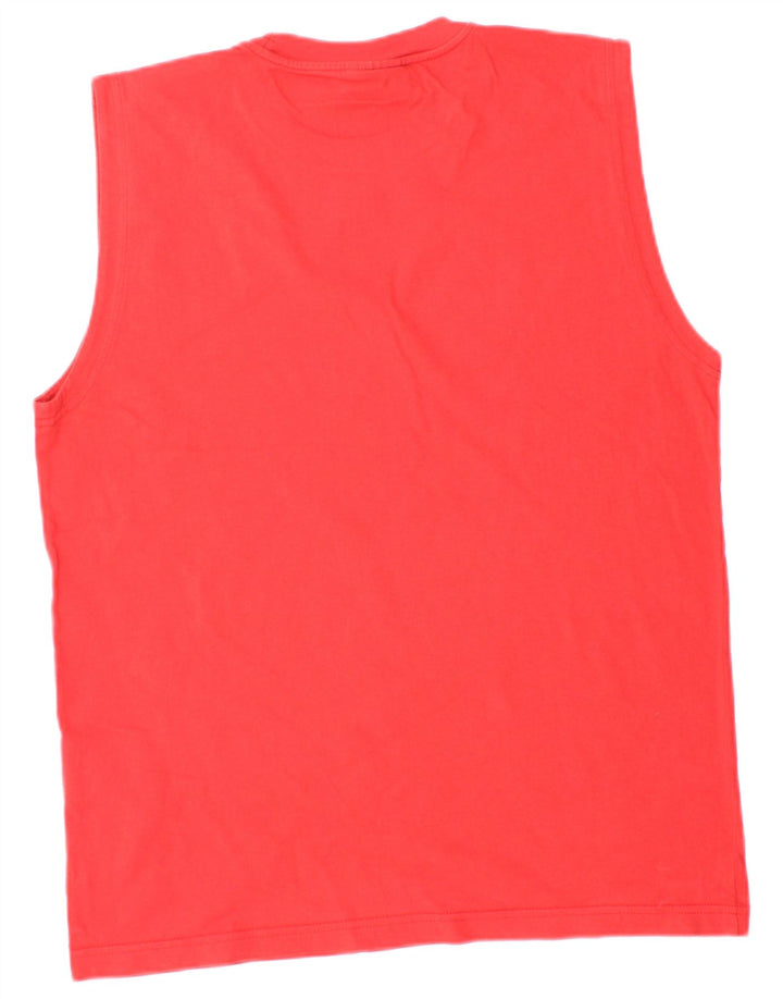 CHAMPION Camiseta sin mangas para hombre de algodón rojo mediano