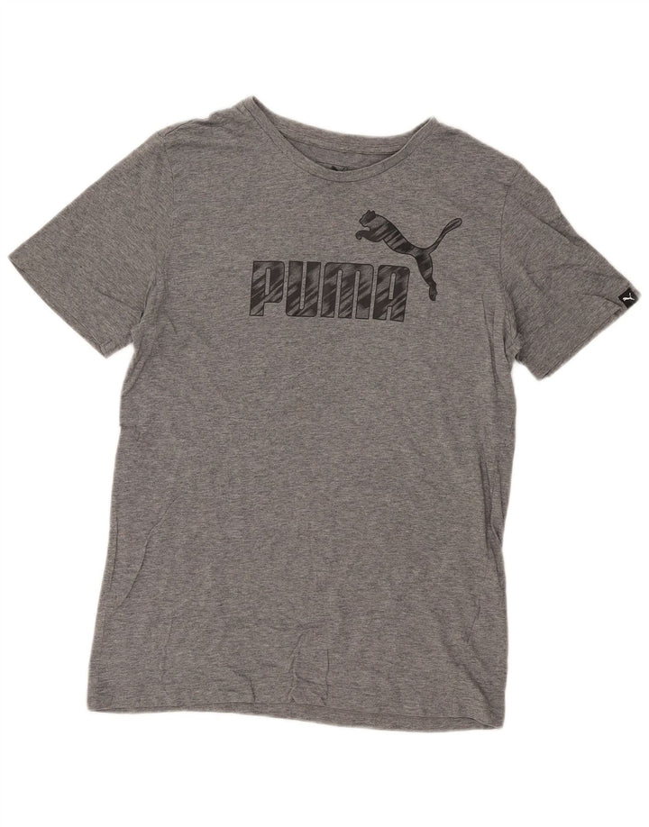 Puma - Camiseta gráfica para hombre, talla pequeña, gris