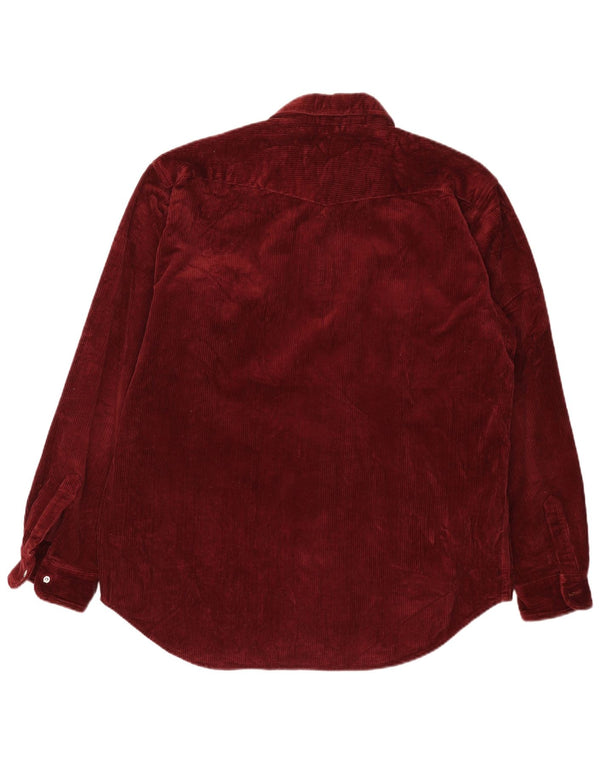 Carhartt Hombre Camisa De Pana XL Algodón Borgoña