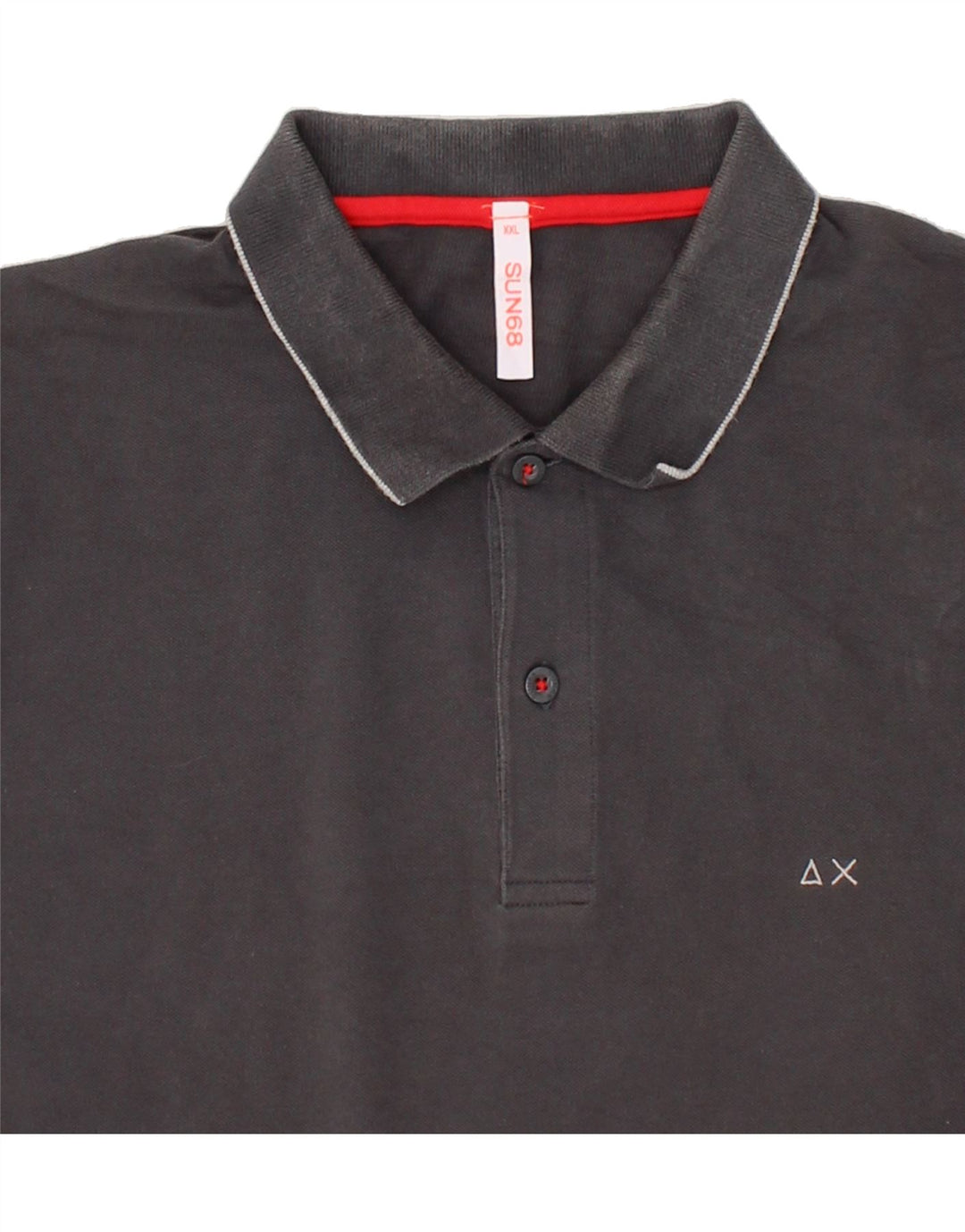 SUN68 Mens Polo Shirt 2XL Grey Cotton Vintage Sun68 and Second-Hand Sun68 from Messina Hembry 
