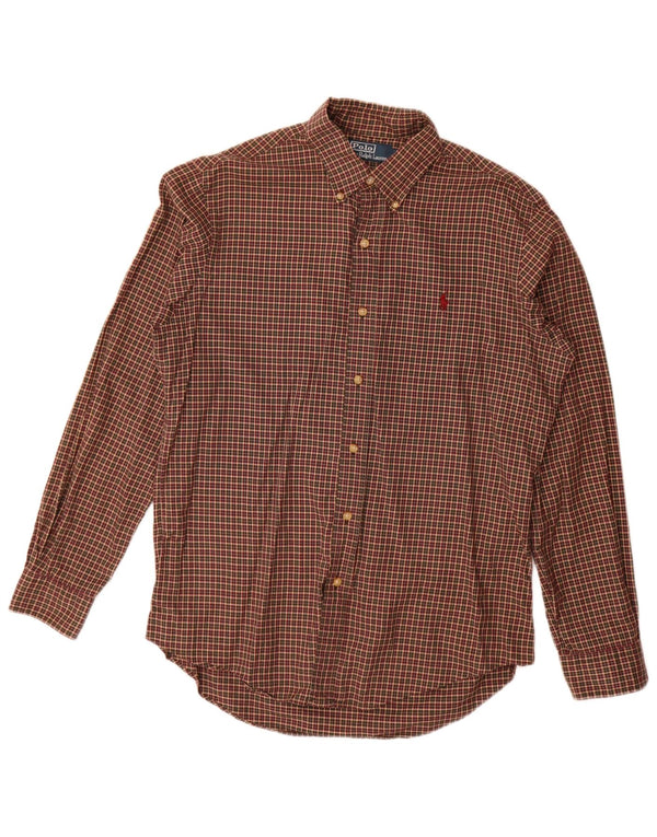 Polo Ralph Lauren Camisa de franela para hombre Algodón a cuadros marrón medio