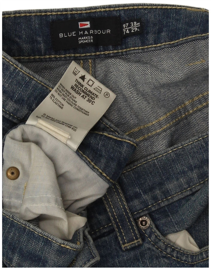 Marks & Spencer Vaqueros azules Harbor de corte regular para hombre W38 L29 Algodón azul