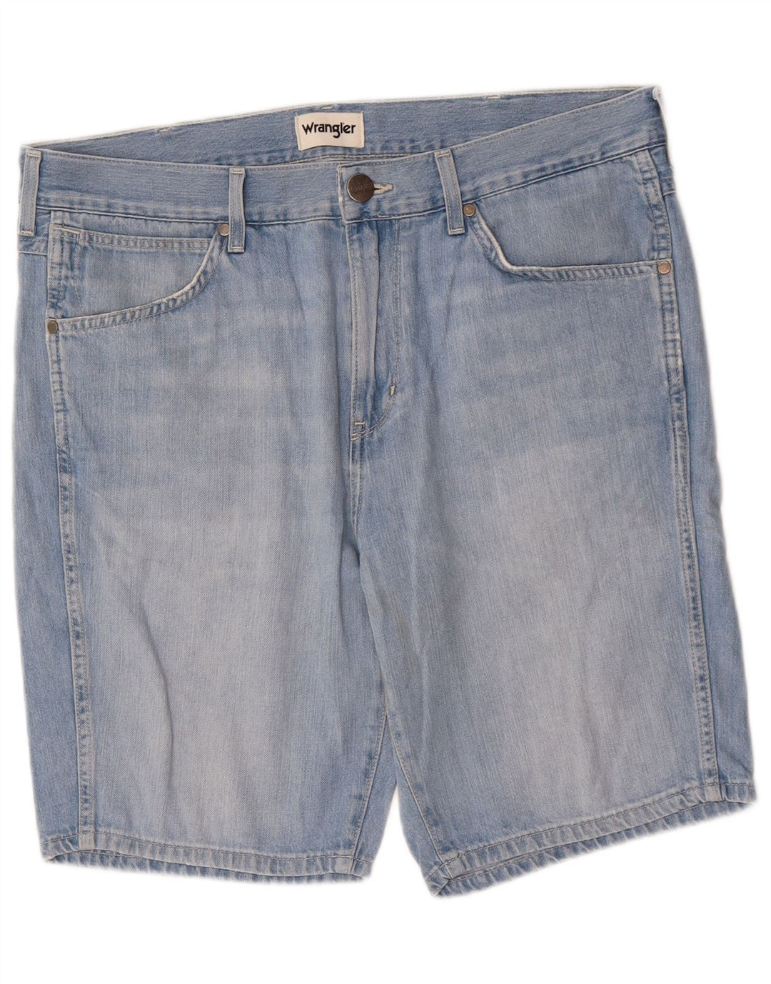 WRANGLER Shorts vaqueros para hombre W33 Algodón azul medio