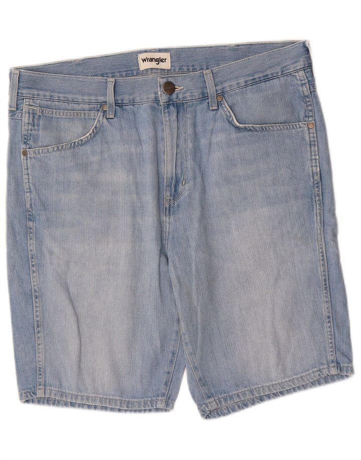 WRANGLER Shorts vaqueros para hombre W33 Algodón azul medio