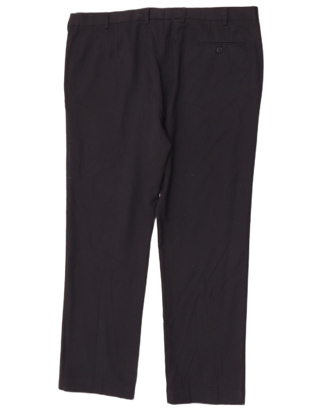 Marks & Spencer Pantalón de traje de corte regular para hombre W42 L31 Poliéster azul marino