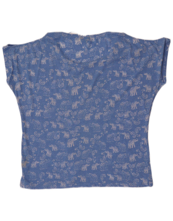 M&Co Blusa con estampado de hombros descubiertos para mujer UK 46 Grande Azul Floral