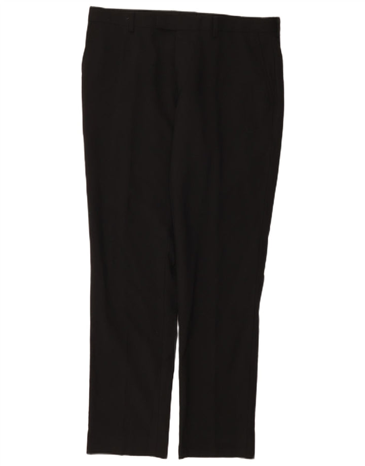 Dkny Pantalones Casuales Regulares Para Hombre W34 L31 Lana Negra