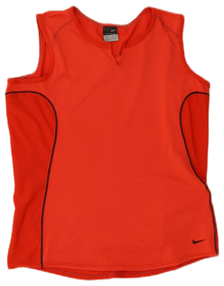 Nike - Camiseta sin mangas para mujer, talla 8/10, talla mediana, color rojo
