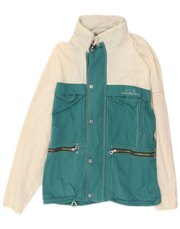 Wampum Chaqueta utilitaria con capucha para hombre Yachting UK 42 XL Verde Colorblock