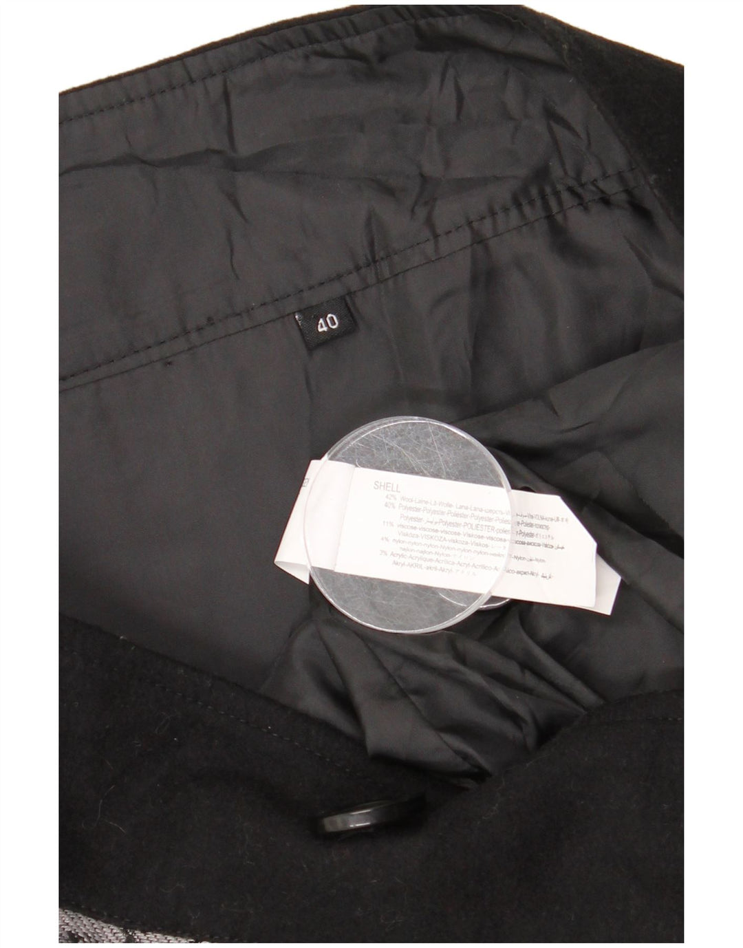 Falda cruzada Desigual para mujer EU 40 Medium W32 Lana de patchwork negra