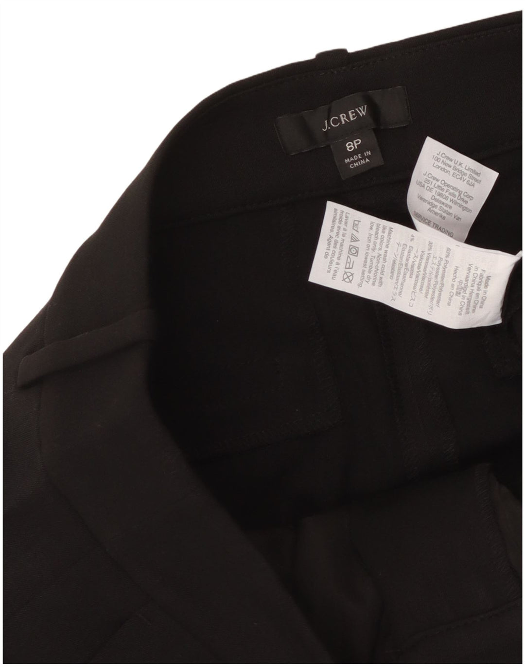 J. Crew Pantalones cortos para mujer US 8 Medium W32 L24 Poliéster negro
