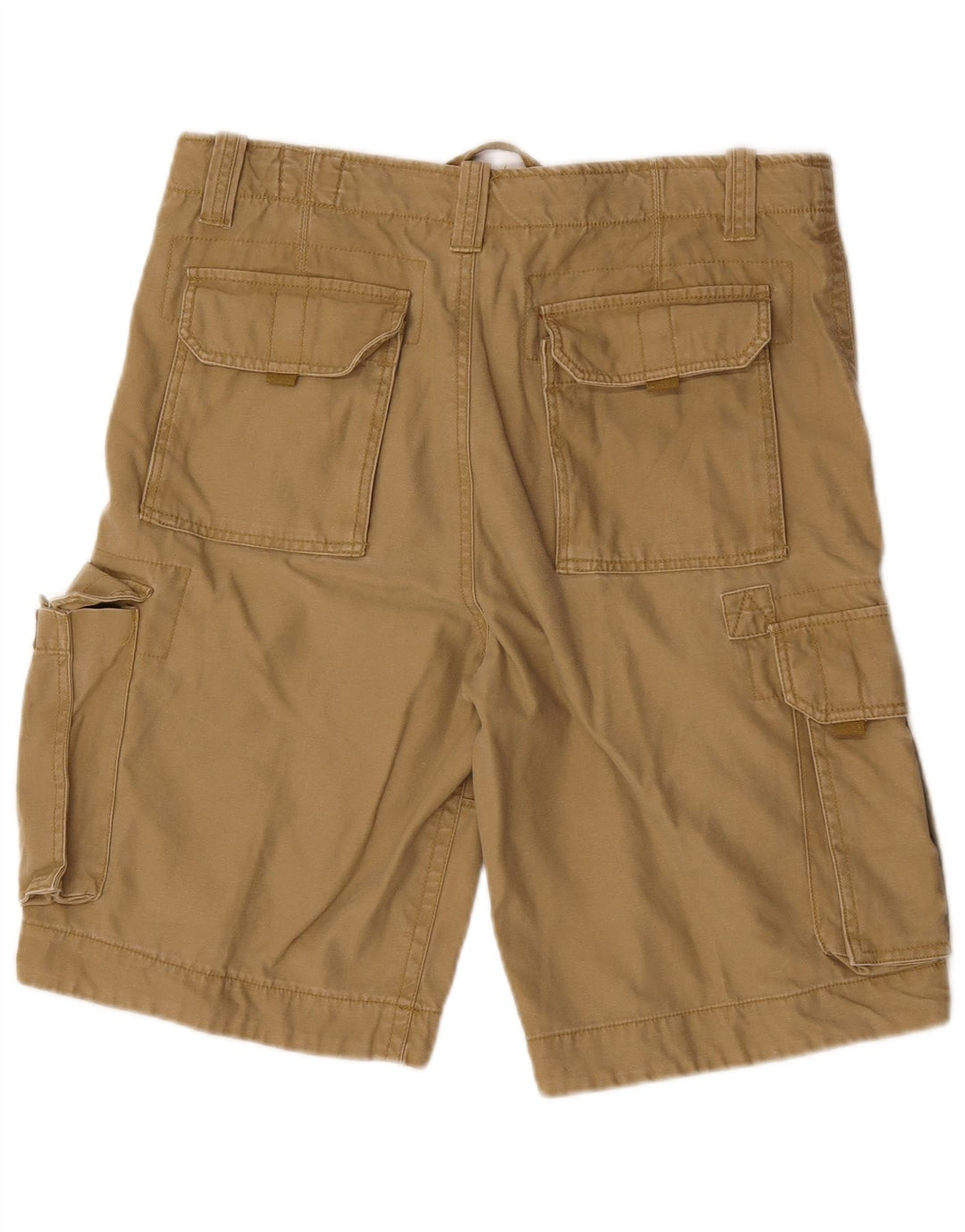 Vintage hombres cargo pantalones cortos IT 50 grande W34 algodón marrón