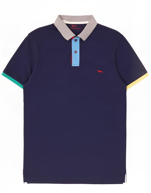 Harmont & Blaine Polo De Corte Regular Para Hombre Pequeño Azul Marino Color Block