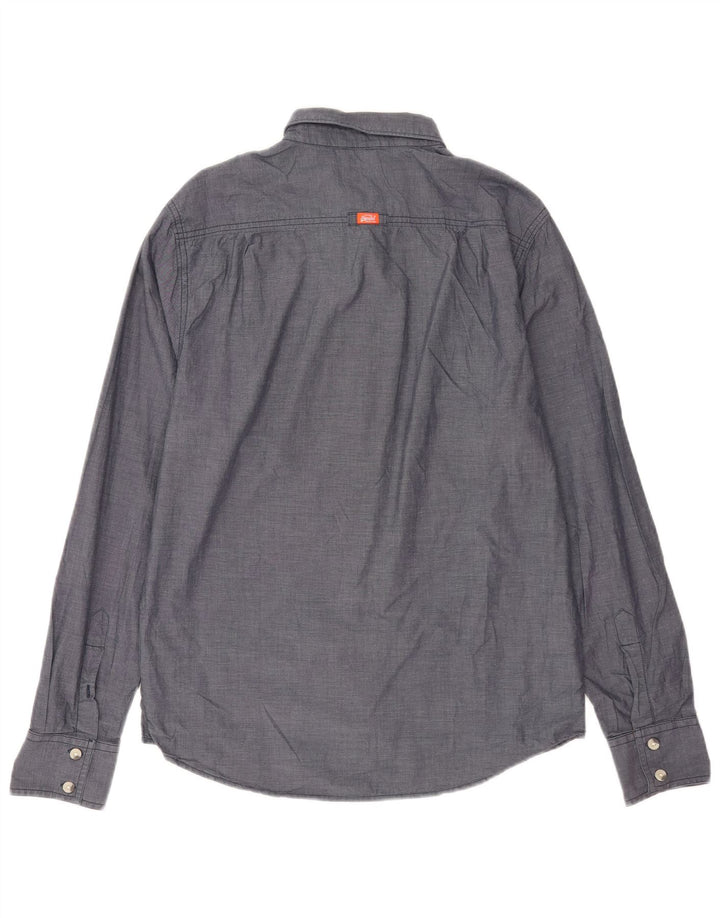 Camisa Superdry Hombre Grande Gris Algodón