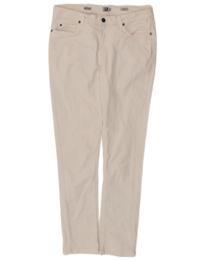 DACK'S Jeans ajustados para mujer IT 44 Medium W32 L28 Algodón blanco