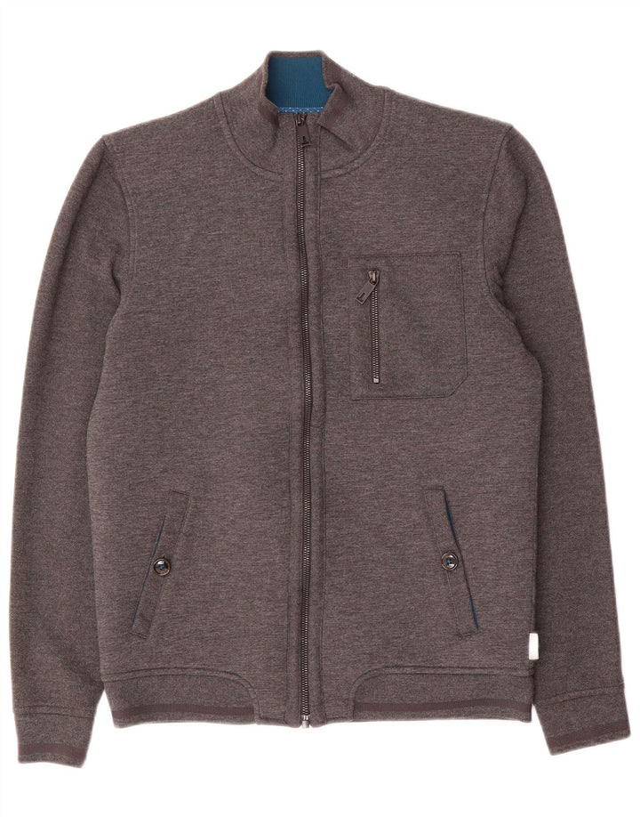 Ted Baker - Chaqueta de chándal para hombre, talla 2, poliéster moteado gris pequeño