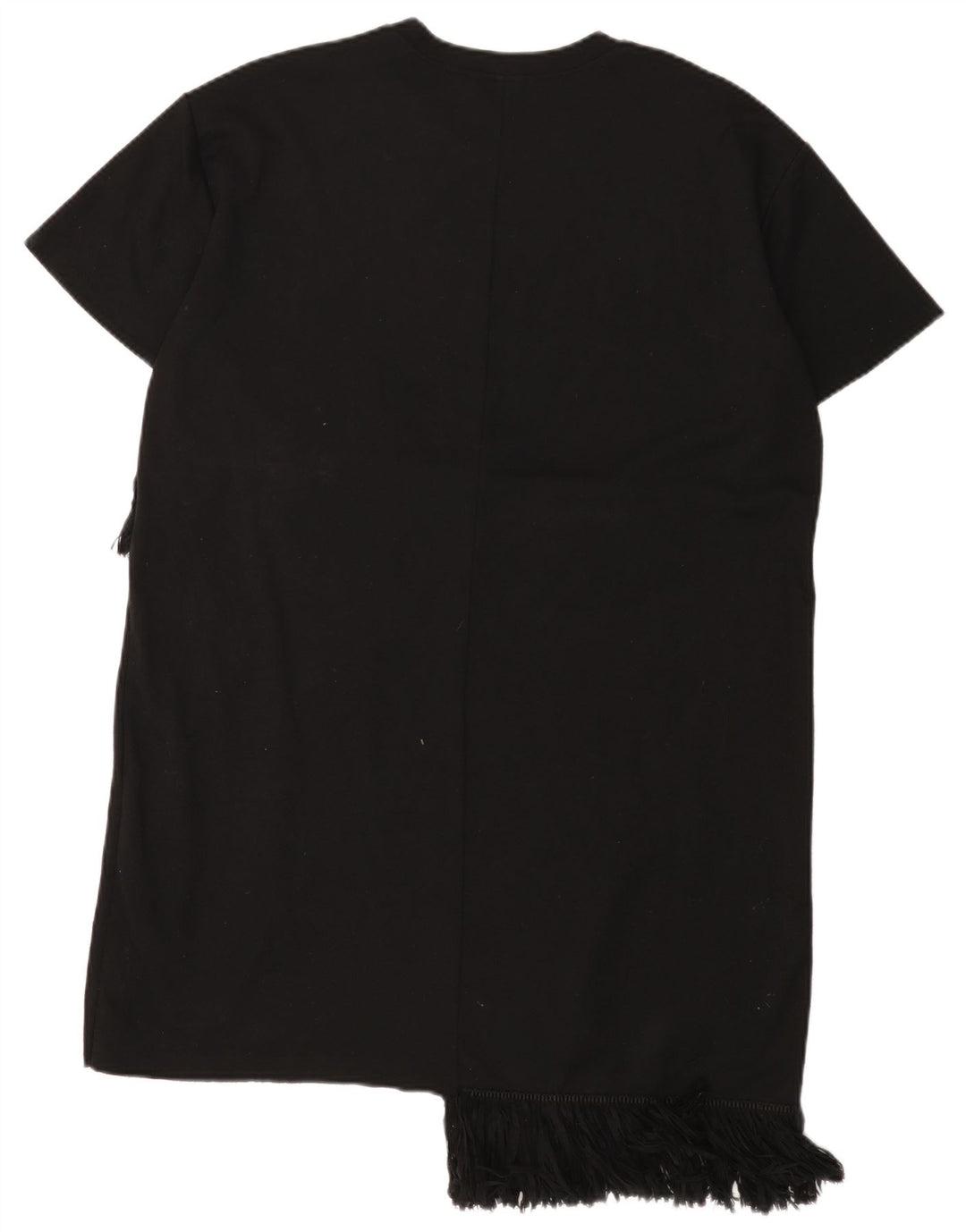 ZARA Mujer Vestido Camiseta Extragrande UK 44 Mediano Negro Poliéster