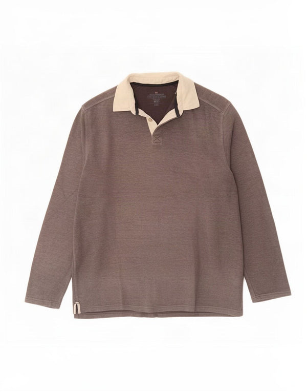 Marks & Spencer Polo azul Harbor para hombre XL Bloque de color gris