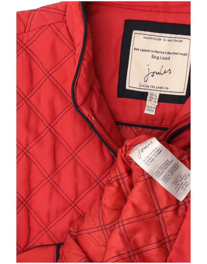 Chaleco acolchado para mujer Joules UK 46 Grande Poliéster rojo
