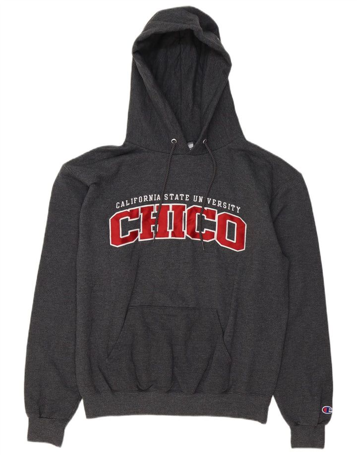 Champion Chico University Graphic Sudadera con Capucha para Hombre Jersey con Capucha de algodón Gris Medio