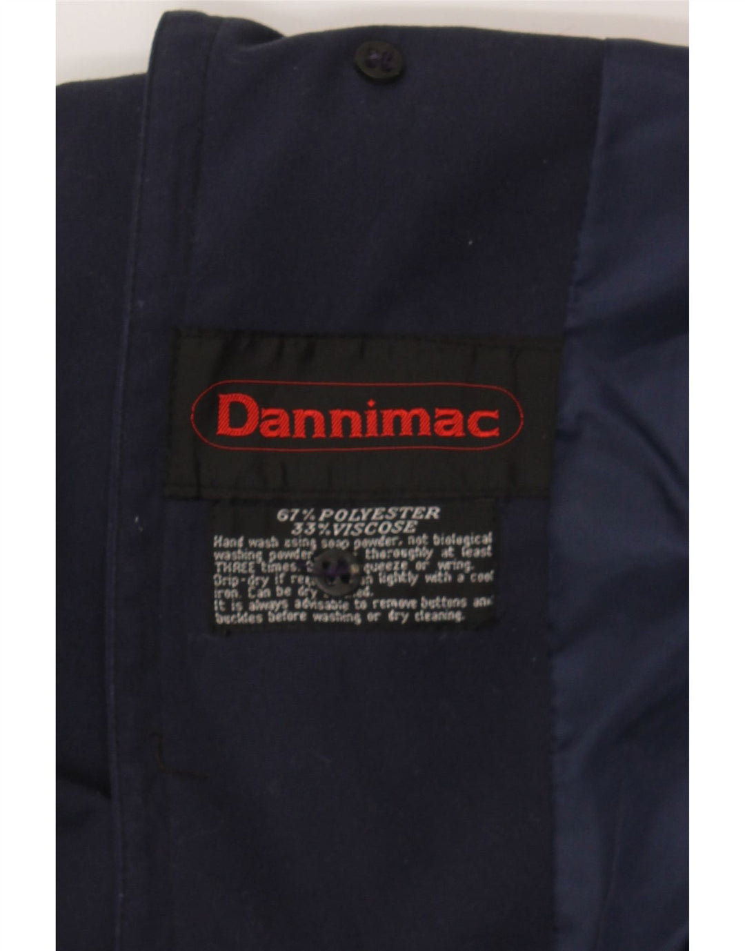 DANNIMAC Gabardina para hombre UK 44 2XL Azul marino Poliéster