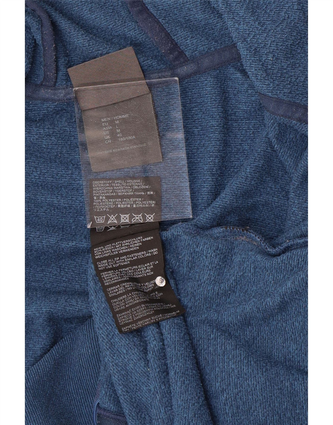 Jack Wolfskin Chaqueta superior de chándal con capucha para hombre UK 40 Medium Azul marino