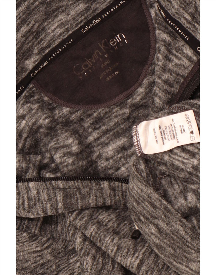 Calvin Klein Chaqueta de forro polar para mujer UK 10 Small Grey Moteado
