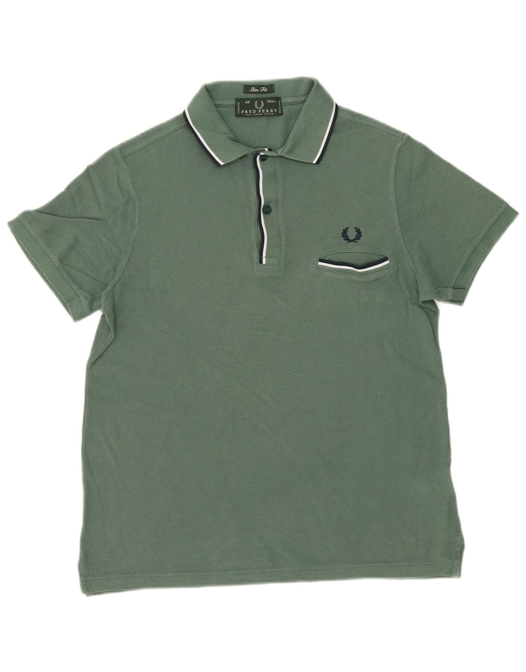 Fred Perry Polo Slim Fit De Algodón Verde Medio | Hombre