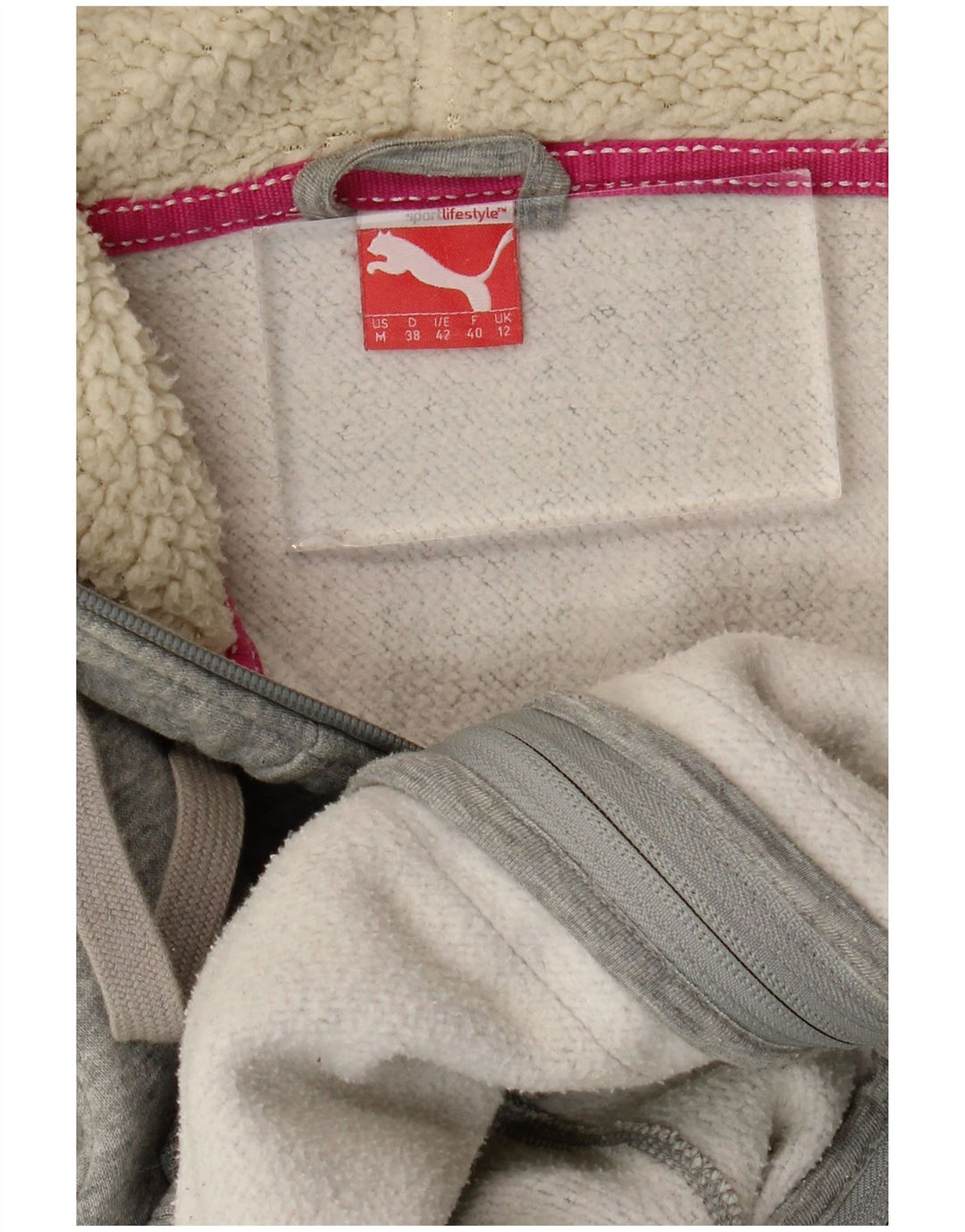 PUMA Suéter con capucha y cremallera para mujer Reino Unido 12 Gris medio moteado