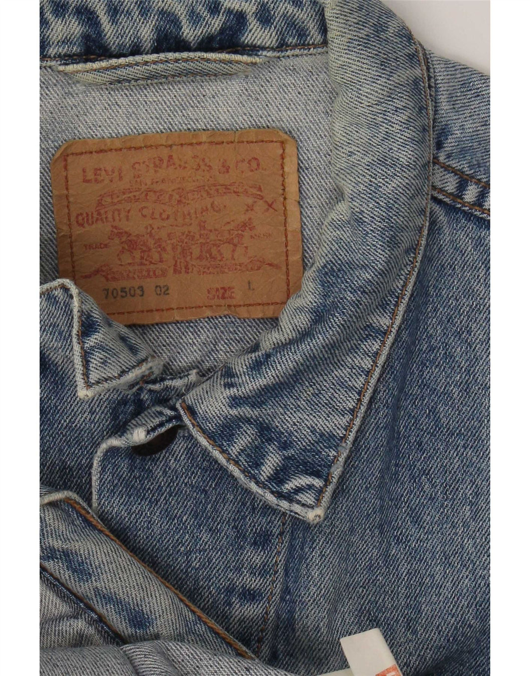 Levi's Chaqueta vaquera para hombre UK 40 Algodón azul grande